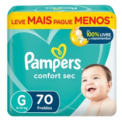 Fralda Pampers Confortsec G/70un