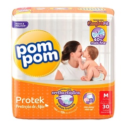 Fralda Pompom Protek Baby M C/30 @