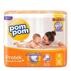 Fralda Pompom Protek Baby G C/26