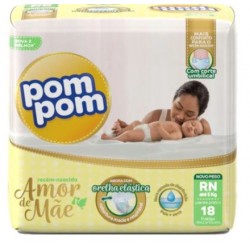 Fralda Desc.pompom Amor De Mae Rn