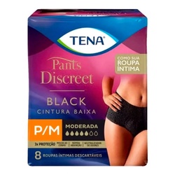 Fralda Pants Disc Black P/m Tena Pc8un(8