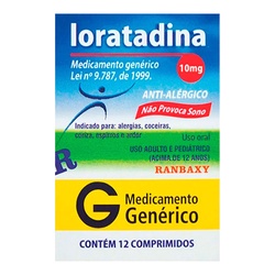 Loratadina 10mg C/12 Cprs Ranbaxy